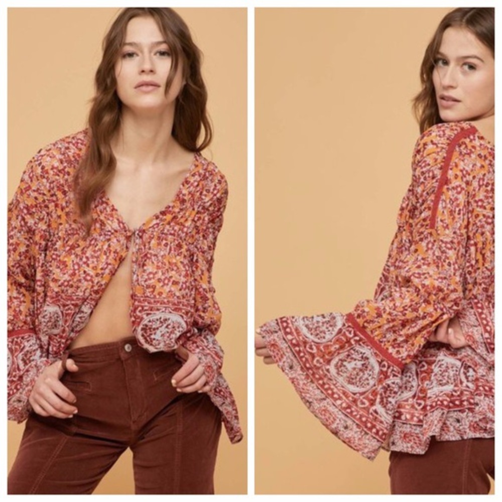 Free People Lorraine Kimono Top XS